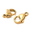 Ion Plating(IP) 304 Stainless Steel Lobster Claw Clasps X-STAS-AB11-G-01-2