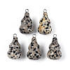 Natural Dalmatian Jasper Pendants G-T144-73D-1