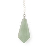 Natural Green Aventurine Cone Pointed Dowsing Pendulums G-A249-02S-11-2