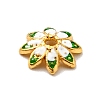 Multi-Petal Alloy Enamel Bead Caps FIND-G029-02G-02-3