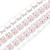 Iron & ABS Plastic Imitation Pearl Tennis Chains CH-Q006-01A-11-1