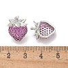 Brass Micro Pave Cubic Zirconia Stud Earrings EJEW-Q015-13P-01-3