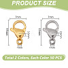 100Pcs 2 Colors 304 Stainless Steel Lobster Claw Clasps STAS-PH0006-10-2