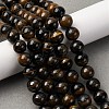 Dyed Natural Blue Tiger Iron Beads Strands G-G286-A02-10mm-1