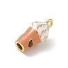Brass Enamel Pendants KK-CBA1717-02G-02-2