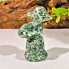 Natural Qinghai Jade Carved Healing Mushroom Figurines PW-WG27924-02-1