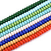 Electroplate Opaque Solid Color Glass Beads Strands GLAA-T025-4mm-18-1