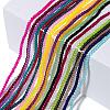 20 Colors Transparent Glass Beads Strands FGLA-X0002-01-4mm-2
