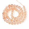 Crackle Transparent Glass Beads Strands X1-GLAA-N063-8mm-07-2
