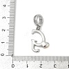 Brass European Dangle Charms KK-Z097-01G-GP-3