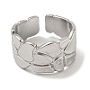 Non-Tarnish 304 Stainless Steel Open Cuff Ring RJEW-C067-16P-2