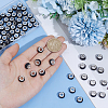Handmade Polymer Clay Rhinestone European Large Hole Beads with Silver Color Plated Brass Cores FPDL-PA0001-02D-3