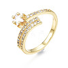 Exquisite Cubic Zirconia Star Cuff Ring RJEW-N035-056-NF-3