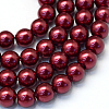 Baking Paint Pearlized Glass Pearl Round Bead Strands HY-Q003-6mm-39-1
