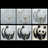 Panda Pattern DIY String Arts Kit Set DIY-F070-05-6