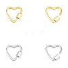 4Pcs 2 Colors Brass Screw Carabiner Lock Charms KK-UN0001-99-1