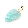 Natural Flower Amazonite Pendants G-C290-01A-2