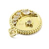 Rack Plating Brass Micro Pave Cubic Zirconia Pendants KK-D359-24G-2