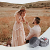 Velvet Cover Plastic Couple Ring Box VBOX-WH20003-001D-4