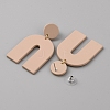 Acrylic Geometry Dangle Stud Earrings EJEW-WH0013-65B-2
