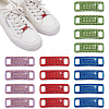 16Pcs 4 Colors Alloy Rhinestone Shoelace Buckle FIND-AR0006-25-1