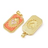 Brass Enamel Pendants KK-L190-008G-01-2