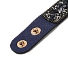 Faux Suede Snap Cord Bracelet LS-BJEW-F428-15-3