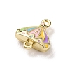 Alloy Enamel Connector Charms FIND-G116-01G-2