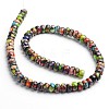 Dyed Synthetic Imperial Jasper Rondelle Beads Strands G-M275-03-6mm-2