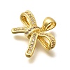 Rack Plating Brass Micro Pave Cubic Zirconia Pendants KK-L226-053G-01-2