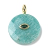 Natural Amazonite Faceted Pendants G-A287-02G-15-1