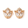 Brass Micro Pave Clear Cubic Zirconia Beads CU-CBAEC99-29G-1