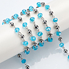 Olycraft Glass Rondelle Beads Chains for Necklaces Bracelets Making AJEW-OC0001-80-4