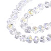 Electroplate Transparent Glass Beads Strands EGLA-Q133-01A-13-3