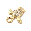 Rack Plating Brass Micro Pave Cubic Zirconia Pendants X-KK-P230-23G-A-3