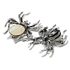 Dual-use Items Alloy Pave Dyed Shell Spider Brooch JEWB-C026-04E-AS-2