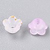 Frosted Transparent Acrylic Beads OACR-N137-72D-3