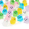  24Pcs 6 Colors Rabbit Luminous Resin Display Decorations DJEW-TA0001-07-3