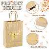 8Pcs 4 Styles Gold Stamp Thank You Printed Paper Gift Tote Bags ABAG-TA0001-61-4
