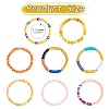8Pcs 6 Style Synthetic Imperial Jasper & GLass Beaded Stretch Bracelets Set BJEW-SW00086-02-7