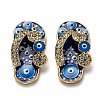Brass Clear Cubic Zirconia Pendants KK-B028-10G-B-1