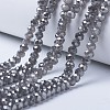 Electroplate Glass Beads Strands EGLA-A034-J10mm-Y01-3