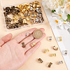 120Pcs 3 Colors Brass Folding Crimp Ends FIND-PH0020-81-3
