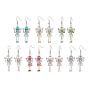 Angel Glass Pearl & 304 Stainless Steel Dangle Earrings for Women EJEW-JE05907-1