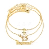 3Pcs Alloy Rhinestones Anklets LS-AJEW-S083-01G-01-1