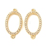 Brass Micro Pave Clear Cubic Zirconia Connector Charms CU-CBA4579-12G-1