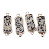 Natural Dalmatian Jasper Links Connectors G-N326-33D-1