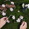 Flower Polyester with Iron wire Upper Arm Cuff Bangles for Women AJEW-GF0014-08A-3