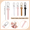 16Pcs 4 Style Imitation Leather Zipper Pull Fixer Replacement for Tab Luggage Purse Repair Accessories HJEW-PH02333-2