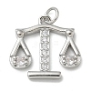 Rack Plating Brass Micro Pave Cubic Zirconia Pendants KK-K392-32P-1